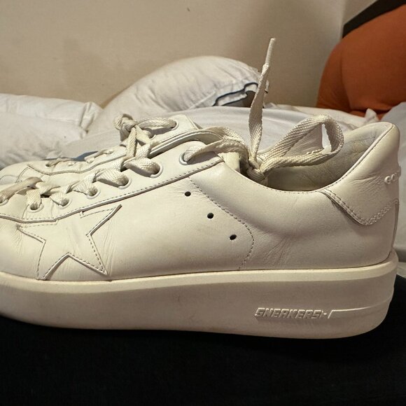Men's Golden Goose Deluxe Brand Designer Size 42 Pure Star Optic White Sneakers - Picture 1 of 10